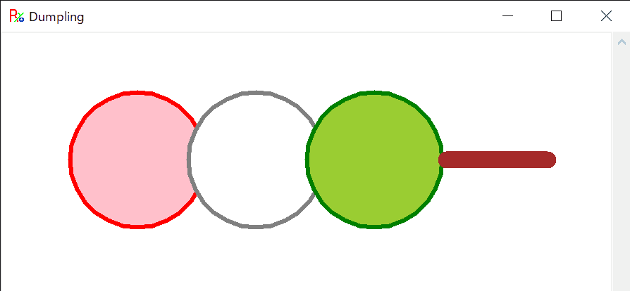 三色団子のサンプル